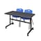 Kobe Rectangle FlipTop Table, 48" W, 29" H, Laminate Top, Gray MKFT4830GY47BE - alternate 1